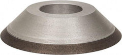 Made in USA - 3-1/2" Diam, 1-1/4" Hole Size, 3/4" Overall Thickness, 100 Grit, Type 15 Tool & Cutter Grinding Wheel - Fine Grade, Diamond - Eagle Tool & Supply