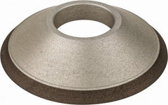 Made in USA - 3-1/2" Diam, 1-1/4" Hole Size, 3/4" Overall Thickness, 220 Grit, Type 15 Tool & Cutter Grinding Wheel - Very Fine Grade, Diamond - Eagle Tool & Supply