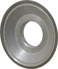 Made in USA - 3-1/2" Diam, 1-1/4" Hole Size, 3/4" Overall Thickness, 100 Grit, Type 15 Tool & Cutter Grinding Wheel - Fine Grade, Diamond - Eagle Tool & Supply
