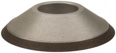 Made in USA - 3-1/2" Diam, 1-1/4" Hole Size, 3/4" Overall Thickness, 220 Grit, Type 15 Tool & Cutter Grinding Wheel - Very Fine Grade, Diamond - Eagle Tool & Supply
