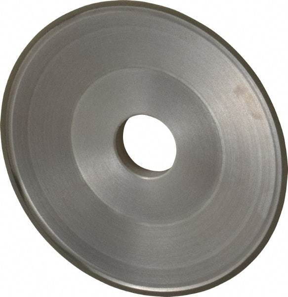 Made in USA - 6" Diam, 1-1/4" Hole Size, 3/4" Overall Thickness, 220 Grit, Type 15 Tool & Cutter Grinding Wheel - Very Fine Grade, Diamond - Eagle Tool & Supply