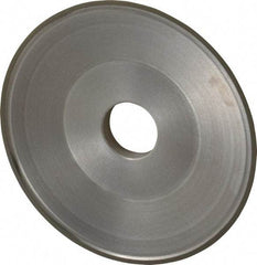 Made in USA - 6" Diam, 1-1/4" Hole Size, 3/4" Overall Thickness, 220 Grit, Type 15 Tool & Cutter Grinding Wheel - Very Fine Grade, Diamond - Eagle Tool & Supply