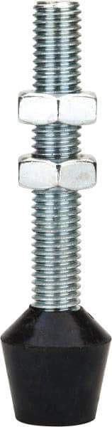 De-Sta-Co - 5/8-11 Carbon Steel Cap Tip Clamp Spindle Assembly - 92.2mm Thread Length, 127mm OAL, Flat Tip Cap, 1.38" Tip Surface Diam, Use with Toggle Clamps - Eagle Tool & Supply