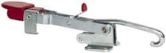 De-Sta-Co - 750 Lb Capacity, Horizontal, J Hook, Flanged Base, Carbon Steel Pull Action Latch Clamp - 5.38" Drawing Movement, 12.74" OAL, Thumb Handle - Eagle Tool & Supply