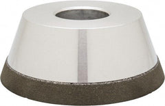 Made in USA - 3-3/4" Diam, 1-1/4" Hole Size, 1-1/2" Overall Thickness, 120 Grit, Type 11 Tool & Cutter Grinding Wheel - Fine Grade, CBN - Eagle Tool & Supply