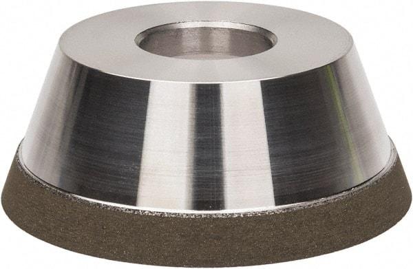 Made in USA - 3-3/4" Diam, 1-1/4" Hole Size, 1-1/2" Overall Thickness, 150 Grit, Type 11 Tool & Cutter Grinding Wheel - Very Fine Grade, CBN - Eagle Tool & Supply