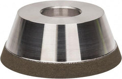 Made in USA - 3-3/4" Diam, 1-1/4" Hole Size, 1-1/2" Overall Thickness, 150 Grit, Type 11 Tool & Cutter Grinding Wheel - Very Fine Grade, CBN - Eagle Tool & Supply