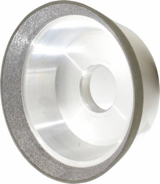 Made in USA - 5" Diam, 1-1/4" Hole Size, 1-3/4" Overall Thickness, 120 Grit, Type 11 Tool & Cutter Grinding Wheel - Fine Grade, CBN - Eagle Tool & Supply
