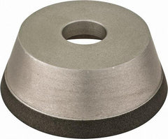 Made in USA - 5" Diam, 1-1/4" Hole Size, 1-3/4" Overall Thickness, 150 Grit, Type 11 Tool & Cutter Grinding Wheel - Very Fine Grade, CBN - Eagle Tool & Supply