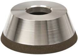 Made in USA - 3-3/4" Diam, 1-1/4" Hole Size, 1-1/2" Overall Thickness, 120 Grit, Type 11 Tool & Cutter Grinding Wheel - Fine Grade, CBN - Eagle Tool & Supply