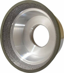 Made in USA - 3-3/4" Diam, 1-1/4" Hole Size, 1-1/2" Overall Thickness, 150 Grit, Type 11 Tool & Cutter Grinding Wheel - Very Fine Grade, CBN - Eagle Tool & Supply