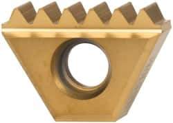 Kennametal - 11 TPI, Internal/External Thread, Whitworth Standard, STN KC610M Grade Thread Mill Insert - Carbide, TiN/TiCN/TiN Coating - Eagle Tool & Supply