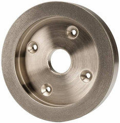 Made in USA - 6" Diam, 1-1/4" Hole Size, 1" Overall Thickness, 220 Grit, Tool & Cutter Grinding Wheel - Fine Grade, Diamond - Eagle Tool & Supply