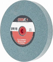 Camel Grinding Wheels - 100 Grit Silicon Carbide Bench & Pedestal Grinding Wheel - 7" Diam x 1" Hole x 1" Thick, 3760 Max RPM, I Hardness, Fine Grade , Vitrified Bond - Eagle Tool & Supply