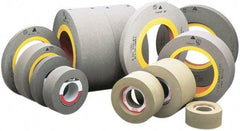 Camel Grinding Wheels - 20" Wide x 14" Diam, Type 7 Feed Regulating Wheel - 6" Hole Size, 80 Grit, Hardness R, 8-1/2" Diam x 1-1/2" Deep Recess, 8-1/2" Diam x 1-1/2" Deep Opposite Side Recess - Eagle Tool & Supply