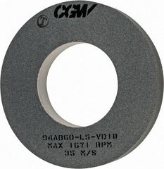 Camel Grinding Wheels - 16" Diam x 8" Hole x 2" Wide Centerless & Cylindrical Grinding Wheel - 60 Grit, Aluminum Oxide, Type 1, Medium Grade, Vitrified Bond, No Recess - Eagle Tool & Supply