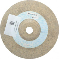 Cratex - 36 Grit, 7" Wheel Diam, 1/4" Wheel Thickness, 7/8" Arbor Hole, Type 27 Depressed Center Wheel - Aluminum Oxide, Rubber Bond, Compatible with Angle Grinder - Eagle Tool & Supply