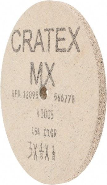 Cratex - 3" Diam 1/4" Hole 54 Grit Fiber Disc - Coarse Grade, Aluminum Oxide - Eagle Tool & Supply