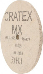 Cratex - 3" Diam 1/4" Hole 54 Grit Fiber Disc - Coarse Grade, Aluminum Oxide - Eagle Tool & Supply