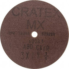 Cratex - 3" Diam 1/4" Hole 80 Grit Fiber Disc - Medium Grade, Aluminum Oxide - Eagle Tool & Supply