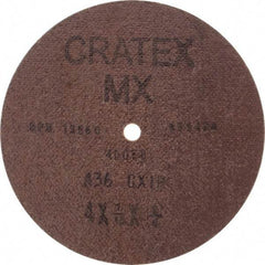 Cratex - 4" Diam 1/4" Hole 36 Grit Fiber Disc - Very Coarse Grade, Aluminum Oxide - Eagle Tool & Supply