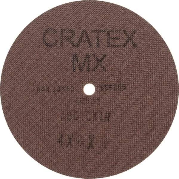 Cratex - 4" Diam 1/4" Hole 80 Grit Fiber Disc - Medium Grade, Aluminum Oxide - Eagle Tool & Supply
