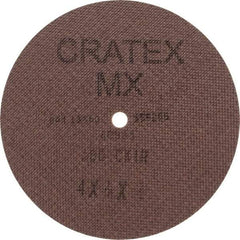 Cratex - 4" Diam 1/4" Hole 80 Grit Fiber Disc - Medium Grade, Aluminum Oxide - Eagle Tool & Supply