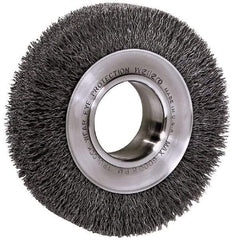 Baldor - 8" OD, 3/4" Arbor Hole, Crimped Wheel Brush - 3/4" Arbor Hole - Eagle Tool & Supply