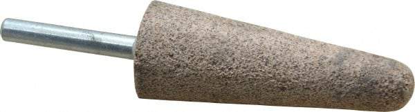 Cratex - 1" Head Diam x 2-3/4" Thickness, A3, Tree End, Aluminum Oxide Mounted Point - Very Coarse Grade, 36 Grit, 10,730 RPM - Eagle Tool & Supply