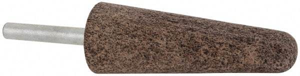 Cratex - 1" Head Diam x 2-3/4" Thickness, A3, Tree End, Aluminum Oxide Mounted Point - Very Coarse Grade, 36 Grit, 10,730 RPM - Eagle Tool & Supply