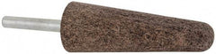 Cratex - 1" Head Diam x 2-3/4" Thickness, A3, Tree End, Aluminum Oxide Mounted Point - Very Coarse Grade, 36 Grit, 10,730 RPM - Eagle Tool & Supply