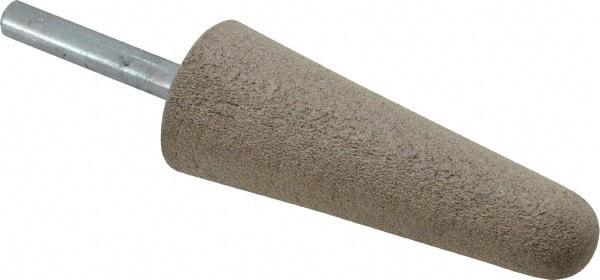 Cratex - 1" Head Diam x 2-3/4" Thickness, A3, Tree End, Aluminum Oxide Mounted Point - Medium Grade, 80 Grit, 10,730 RPM - Eagle Tool & Supply