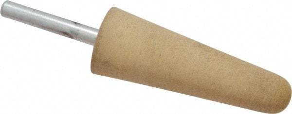 Cratex - 1" Head Diam x 2-3/4" Thickness, A3, Tree End, Aluminum Oxide Mounted Point - Medium Grade, 80 Grit, 10,730 RPM - Eagle Tool & Supply