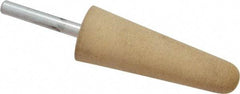 Cratex - 1" Head Diam x 2-3/4" Thickness, A3, Tree End, Aluminum Oxide Mounted Point - Medium Grade, 80 Grit, 10,730 RPM - Eagle Tool & Supply