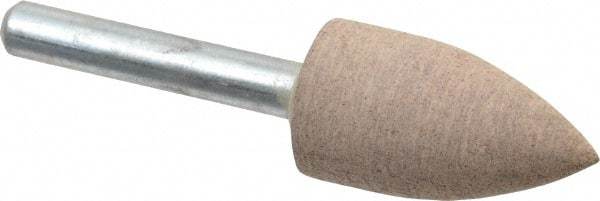 Cratex - 11/16" Head Diam x 1-1/4" Thickness, A12, Pointed Tree End, Aluminum Oxide Mounted Point - Medium Grade, 80 Grit, 27,370 RPM - Eagle Tool & Supply