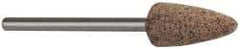 Cratex - 3/8" Head Diam x 3/4" Thickness, B52, Pointed End, Aluminum Oxide Mounted Point - Very Coarse Grade, 36 Grit, 21,000 RPM - Eagle Tool & Supply