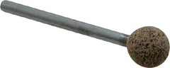 Cratex - 3/8" Max Diam, Shape Code B122, Rubberized Point - Very Coarse Grade, Aluminum Oxide - Eagle Tool & Supply