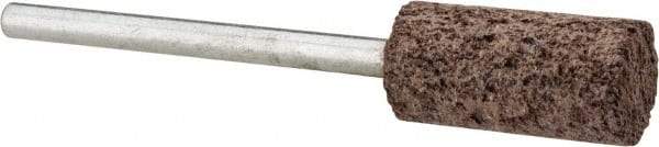 Cratex - 3/8" Head Diam x 3/4" Thickness, W177, Cylinder End, Aluminum Oxide Mounted Point - Very Coarse Grade, 36 Grit, 17,620 RPM - Eagle Tool & Supply