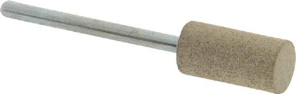 Cratex - 3/8" Head Diam x 3/4" Thickness, W177, Cylinder End, Aluminum Oxide Mounted Point - Medium Grade, 80 Grit, 17,620 RPM - Eagle Tool & Supply