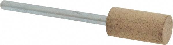 Cratex - 3/8" Head Diam x 3/4" Thickness, W177, Cylinder End, Aluminum Oxide Mounted Point - Medium Grade, 80 Grit, 17,620 RPM - Eagle Tool & Supply