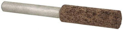 Cratex - 3/8" Head Diam x 1-1/4" Thickness, W179, Cylinder End, Aluminum Oxide Mounted Point - Very Coarse Grade, 36 Grit, 25,720 RPM - Eagle Tool & Supply