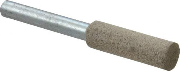 Cratex - 3/8" Head Diam x 1-1/4" Thickness, W179, Cylinder End, Mounted Point - Medium Grade, 80 Grit - Eagle Tool & Supply