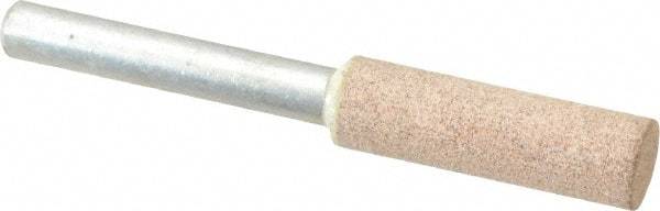 Cratex - 3/8" Head Diam x 1-1/4" Thickness, W179, Cylinder End, Aluminum Oxide Mounted Point - Medium Grade, 80 Grit, 25,720 RPM - Eagle Tool & Supply