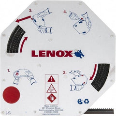 Lenox - 1/2" x 100' x 0.025" Carbon Steel Band Saw Blade Coil Stock - 6 TPI, Toothed Edge, Hook Form, Raker Set, Flexible Back, Constant Pitch, Contour Cutting - Eagle Tool & Supply