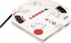 Lenox - 1/2" x 100' x 0.025" Carbon Steel Band Saw Blade Coil Stock - 14 TPI, Toothed Edge, Straight Form, Raker Set, Hard Back, Constant Pitch, Contour Cutting - Eagle Tool & Supply