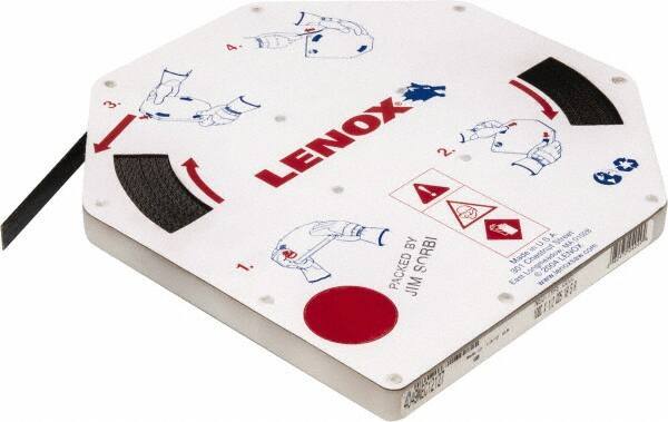 Lenox - 1/2" x 100' x 0.025" Carbon Steel Band Saw Blade Coil Stock - 18 TPI, Toothed Edge, Straight Form, Raker Set, Hard Back, Constant Pitch, Contour Cutting - Eagle Tool & Supply