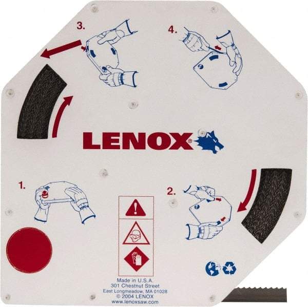 Lenox - 1/2" x 100' x 0.025" Bi-Metal Band Saw Blade Coil Stock - 6 TPI, Toothed Edge, Hook Form, Lenox Set Set, Flexible Back, Constant Pitch, Contour Cutting - Eagle Tool & Supply