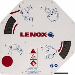 Lenox - 1/4" x 100' x 0.025" Bi-Metal Band Saw Blade Coil Stock - 14 to 18 TPI, Toothed Edge, Wavy Set, Flexible Back, Variable Pitch, Contour Cutting - Eagle Tool & Supply