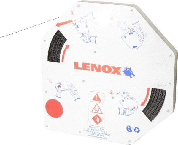 Lenox - 1/2" x 100' x 0.025" Bi-Metal Band Saw Blade Coil Stock - 6 to 10 TPI, Toothed Edge, Modified Raker Set, Flexible Back, Variable Pitch, Contour Cutting - Eagle Tool & Supply