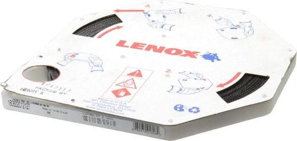 Lenox - 1/2" x 100' x 0.025" Bi-Metal Band Saw Blade Coil Stock - 10 to 14 TPI, Toothed Edge, Modified Raker Set, Flexible Back, Variable Pitch, Contour Cutting - Eagle Tool & Supply